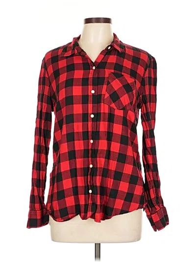 Pre-owned Gap Long Sleeve Button Down Shirt In Red