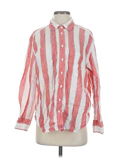 Pre-owned Gap Long Sleeve Button Down Shirt In Red