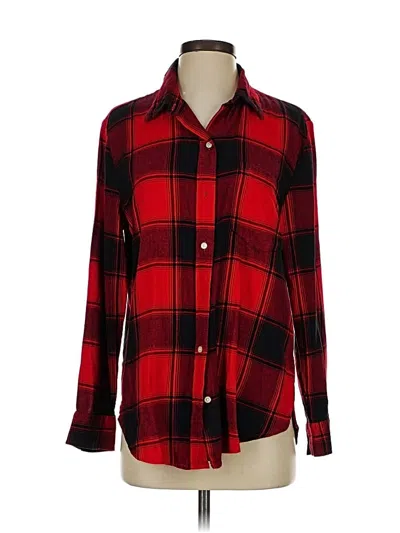 Pre-owned Gap Long Sleeve Button Down Shirt In Red