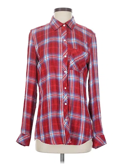 Pre-owned Gap Long Sleeve Button Down Shirt In Red