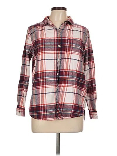 Pre-owned Gap Long Sleeve Button Down Shirt In Red