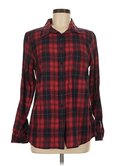Pre-owned Gap Long Sleeve Button Down Shirt In Red