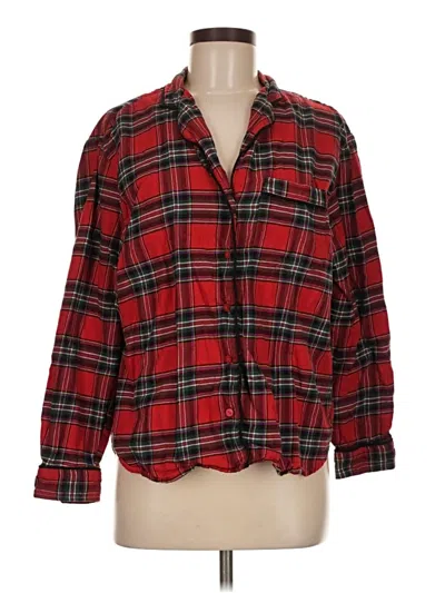 Pre-owned Gap Long Sleeve Button Down Shirt In Red