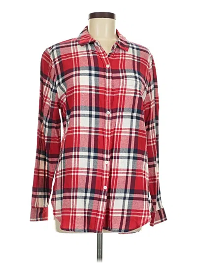 Pre-owned Gap Long Sleeve Button Down Shirt In Red
