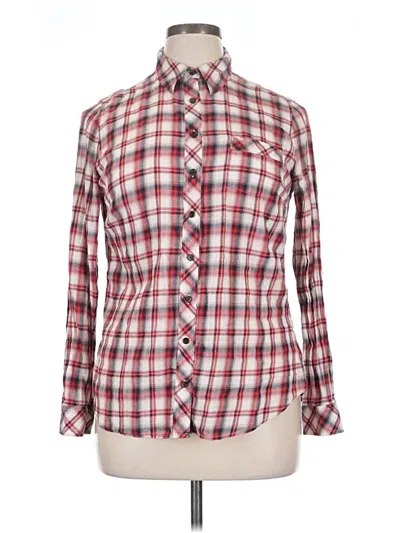Pre-owned Gap Long Sleeve Button Down Shirt In Red