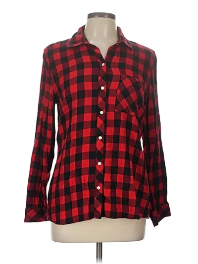 Pre-owned Gap Long Sleeve Button Down Shirt In Red