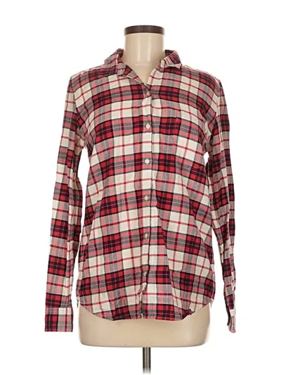 Pre-owned Gap Long Sleeve Button Down Shirt In Red