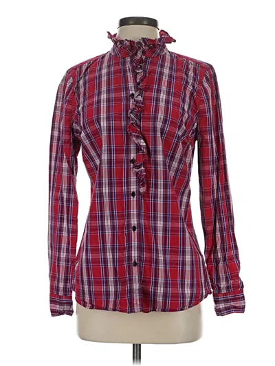 Pre-owned Gap Long Sleeve Button Down Shirt In Red