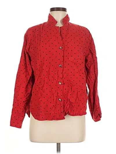 Pre-owned Gap Long Sleeve Button Down Shirt In Red