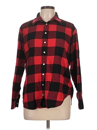 Pre-owned Gap Long Sleeve Button Down Shirt In Red