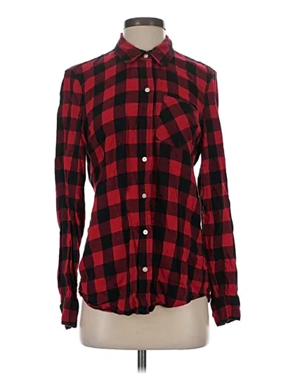 Pre-owned Gap Long Sleeve Button Down Shirt In Red
