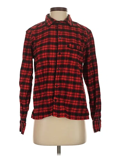 Pre-owned Gap Long Sleeve Button Down Shirt In Red