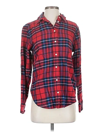 Pre-owned Gap Long Sleeve Button Down Shirt In Red