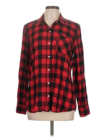 Pre-owned Gap Long Sleeve Button Down Shirt In Red