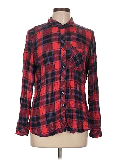 Pre-owned Gap Long Sleeve Button Down Shirt In Red