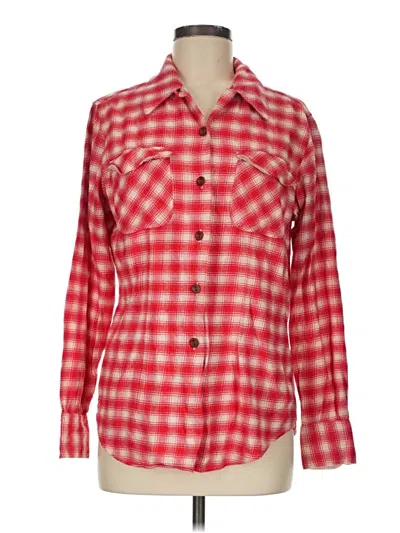 Pre-owned Gap Long Sleeve Button Down Shirt In Red