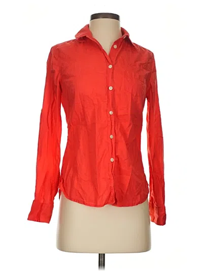 Pre-owned Gap Long Sleeve Button Down Shirt In Red