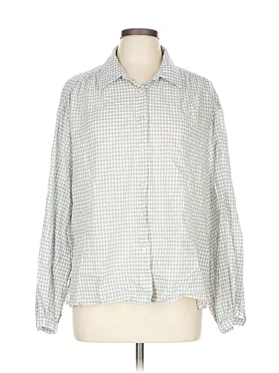 Pre-owned Gap Long Sleeve Button Down Shirt In Silver