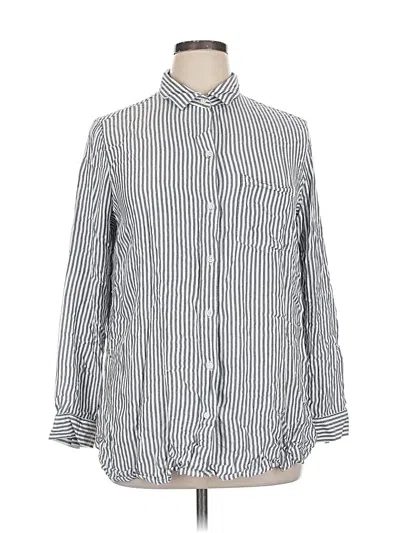 Pre-owned Gap Long Sleeve Button Down Shirt In Silver