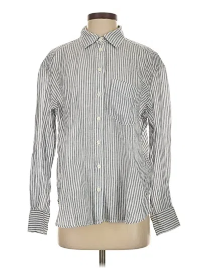 Pre-owned Gap Long Sleeve Button Down Shirt In Silver