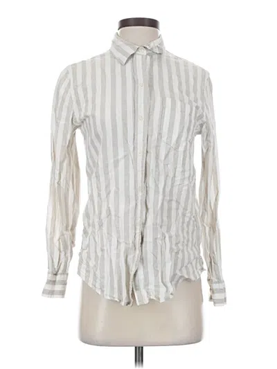 Pre-owned Gap Long Sleeve Button Down Shirt In Silver