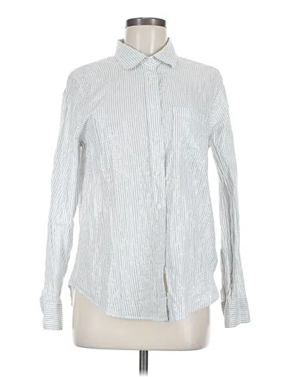 Pre-owned Gap Long Sleeve Button Down Shirt In Silver