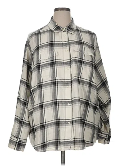 Pre-owned Gap Long Sleeve Button Down Shirt In Silver