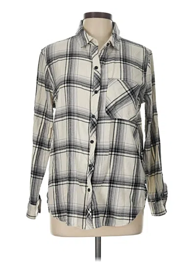 Pre-owned Gap Long Sleeve Button Down Shirt In Silver