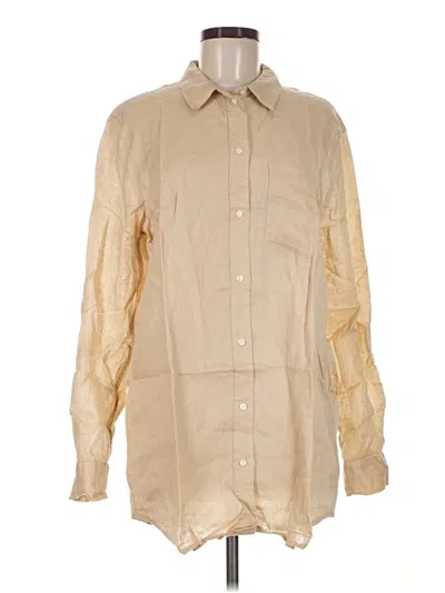 Pre-owned Gap Long Sleeve Button Down Shirt In Tan