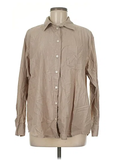 Pre-owned Gap Long Sleeve Button Down Shirt In Tan
