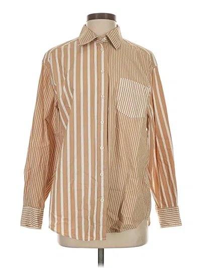 Pre-owned Gap Long Sleeve Button Down Shirt In Tan