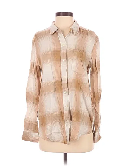 Pre-owned Gap Long Sleeve Button Down Shirt In Tan