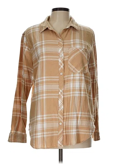 Pre-owned Gap Long Sleeve Button Down Shirt In Tan