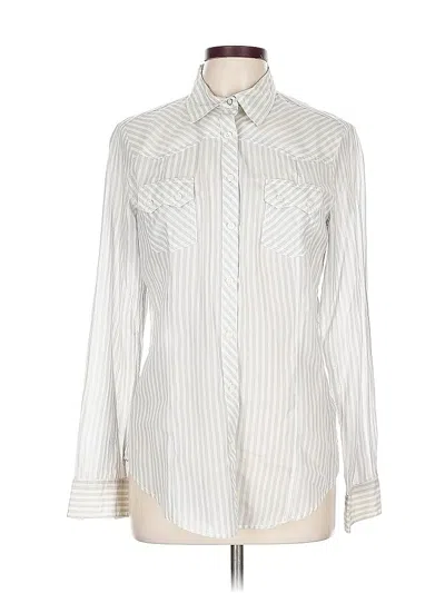 Pre-owned Gap Long Sleeve Button Down Shirt In White