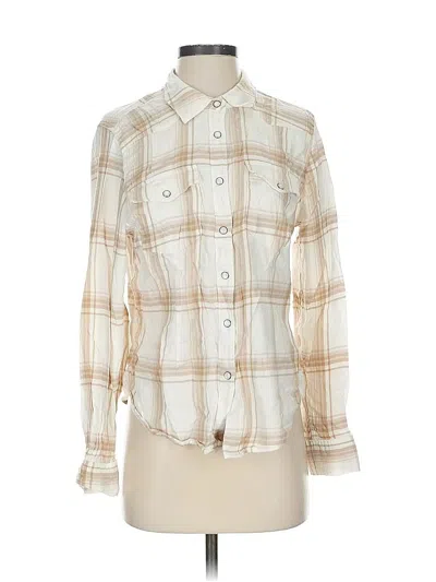 Pre-owned Gap Long Sleeve Button Down Shirt In White
