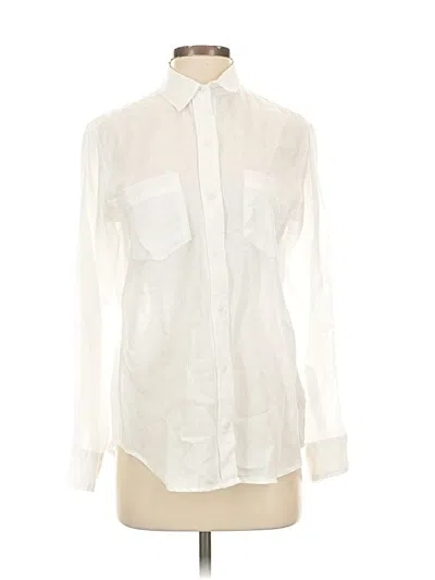 Pre-owned Gap Long Sleeve Button Down Shirt In White