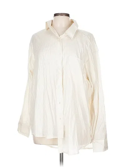 Pre-owned Gap Long Sleeve Button Down Shirt In White
