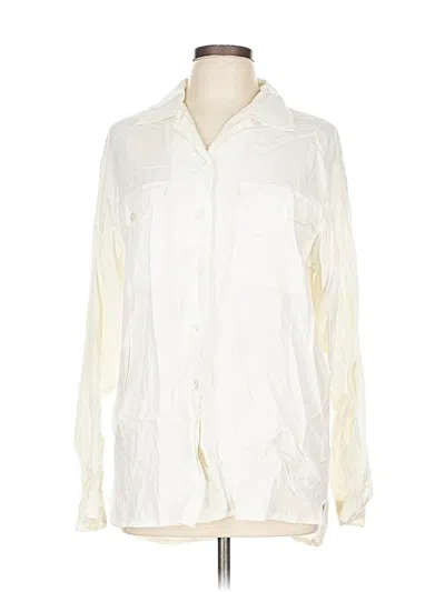Pre-owned Gap Long Sleeve Button Down Shirt In White