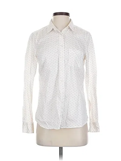 Pre-owned Gap Long Sleeve Button Down Shirt In White
