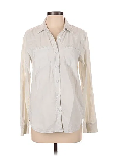 Pre-owned Gap Long Sleeve Button Down Shirt In White
