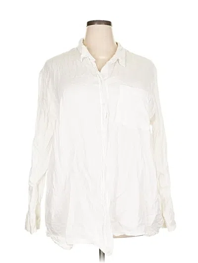 Pre-owned Gap Long Sleeve Button Down Shirt In White