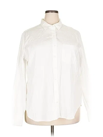 Pre-owned Gap Long Sleeve Button Down Shirt In White