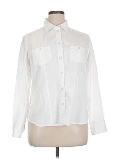 Pre-owned Gap Long Sleeve Button Down Shirt In White