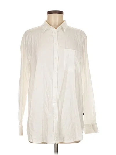 Pre-owned Gap Long Sleeve Button Down Shirt In White