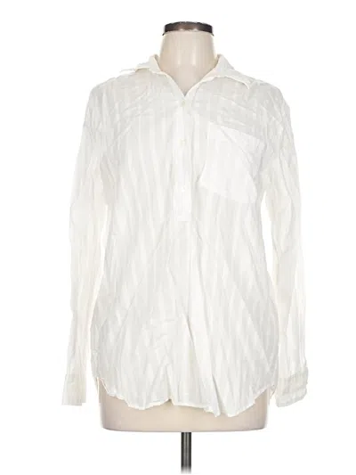 Pre-owned Gap Long Sleeve Button Down Shirt In White