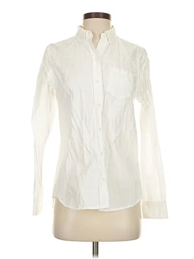 Pre-owned Gap Long Sleeve Button Down Shirt In White