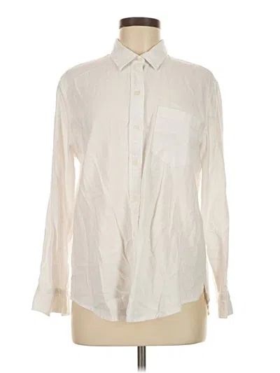 Pre-owned Gap Long Sleeve Button Down Shirt In White