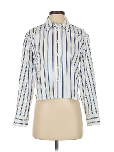 Pre-owned Gap Long Sleeve Button Down Shirt In White