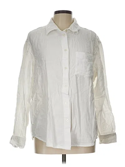 Pre-owned Gap Long Sleeve Button Down Shirt In White