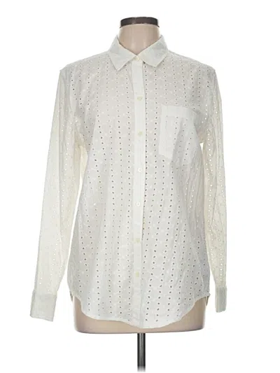Pre-owned Gap Long Sleeve Button Down Shirt In White